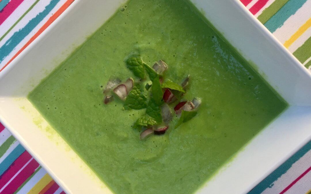 Cold Avocado Mint Soup